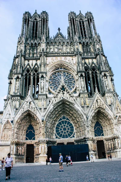 Reims Frankreich Juli 2018 Anblick Von Unbekannten Die Nachmittag Vor — Stockfoto