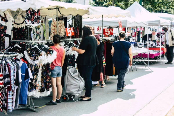 Reims Frankreich Juli 2018 Anblick Von Unbekannten Die Morgen Auf — Stockfoto