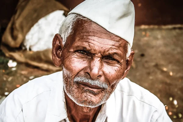 Gokarna Karnataka India November 2017 Porträt Von Unbekannten Die Abends — Stockfoto