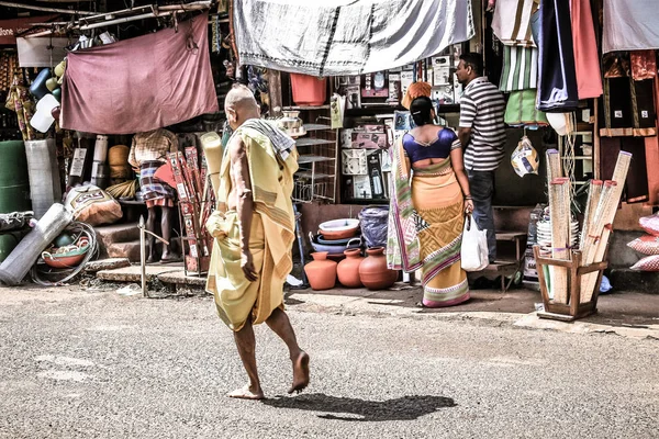 Gokarna Karnataka India October 2017 View Unknown People Walking Main — Stock Photo, Image