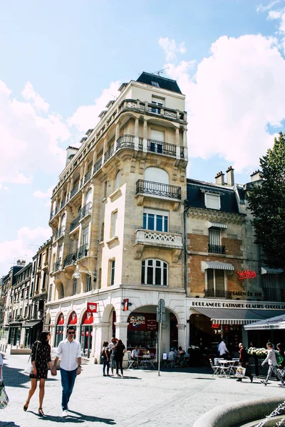 Reims France August 2018 View Unknown People Walking Street Reims — Stock Photo, Image