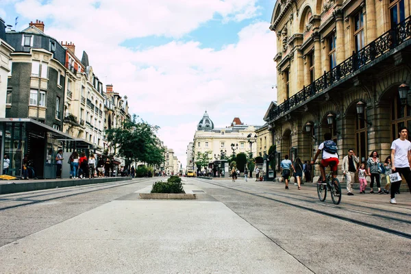 Reims France August 2018 Ansicht Von Unbekannten Personen Die Nachmittag — Stockfoto