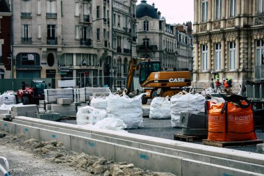 Reims Fransa 13 Ağustos 2018 yeni bir Reims öğleden sonra binanın bir şantiye görünümü