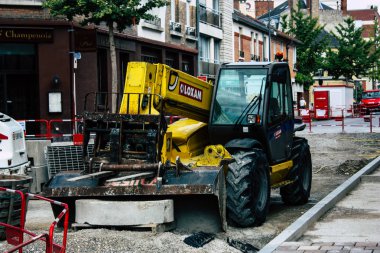 Reims Fransa 13 Ağustos 2018 yeni bir Reims öğleden sonra binanın bir şantiye görünümü