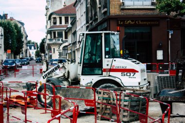 Reims Fransa 13 Ağustos 2018 yeni bir Reims öğleden sonra binanın bir şantiye görünümü