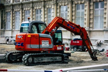 Reims Fransa 13 Ağustos 2018 yeni bir Reims öğleden sonra binanın bir şantiye görünümü