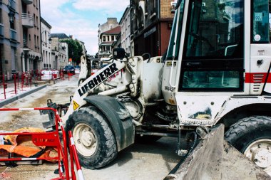 Reims Fransa 13 Ağustos 2018 yeni bir Reims öğleden sonra binanın bir şantiye görünümü