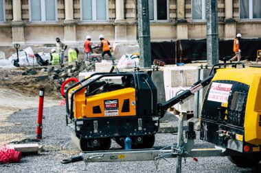 Reims Fransa 13 Ağustos 2018 yeni bir Reims öğleden sonra binanın bir şantiye görünümü