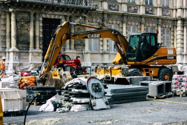 Reims Fransa 13 Ağustos 2018 yeni bir Reims öğleden sonra binanın bir şantiye görünümü