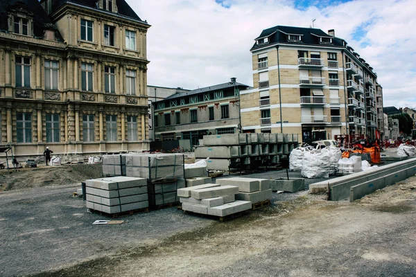 Reims Fransa 13 Ağustos 2018 yeni bir Reims öğleden sonra binanın bir şantiye görünümü