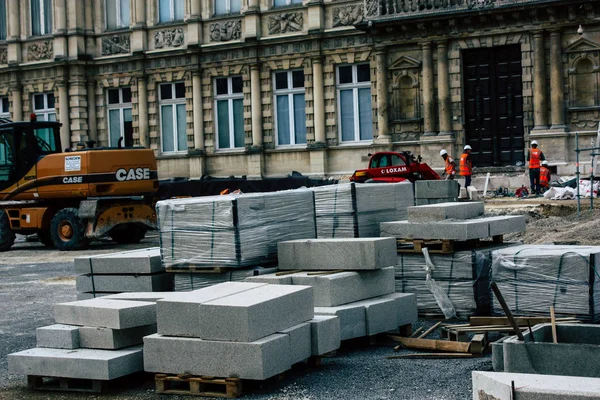 Reims Fransa 13 Ağustos 2018 yeni bir Reims öğleden sonra binanın bir şantiye görünümü