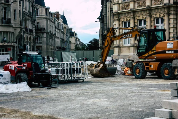 Reims Fransa 13 Ağustos 2018 yeni bir Reims öğleden sonra binanın bir şantiye görünümü