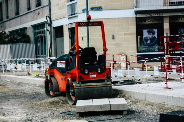 Reims Fransa 13 Ağustos 2018 yeni bir Reims öğleden sonra binanın bir şantiye görünümü