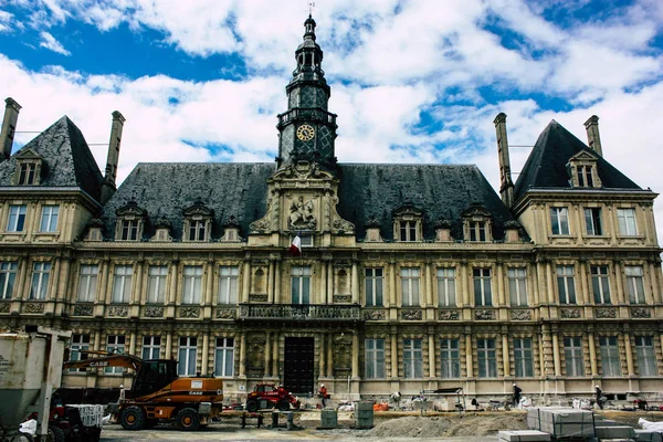Реймс Франції Серпня 2018 Вид Будівельному Майданчику Нову Будівлю Reims — стокове фото