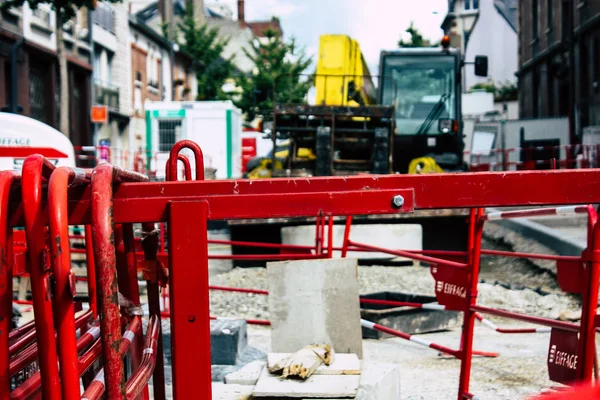 Реймс Франция Август 2018 Вид Стройплощадку Нового Здания Реймсе Второй — стоковое фото