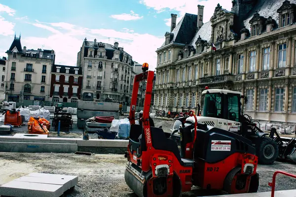 Reims Francia Agosto 2018 Vista Una Obra Construcción Nuevo Edificio — Foto de Stock