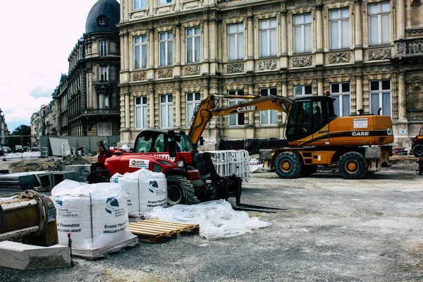 Reims Francia Agosto 2018 Vista Una Obra Construcción Nuevo Edificio — Foto de Stock