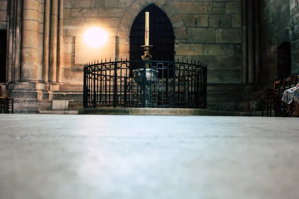 Reims France Août 2018 Vue Architecture Intérieur Cathédrale Notre Dame — Photo