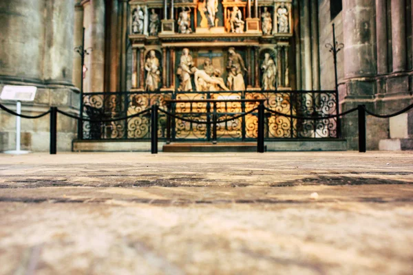 Реймс Франції Серпня 2018 Зору Архітектури Notre Dame Соборі Реймсі — стокове фото