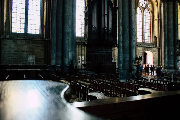 Reims Francia Agosto 2018 Vista Arquitectura Dentro Catedral Notre Dame —  Fotos de Stock