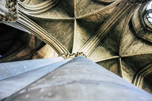 Reims Francia Agosto 2018 Vista Arquitectura Dentro Catedral Notre Dame —  Fotos de Stock