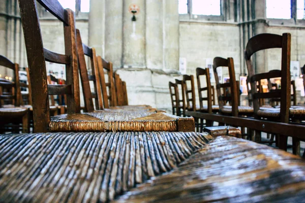 Reims France Agustus 2018 Pemandangan Arsitektur Dalam Katedral Notre Dame — Stok Foto