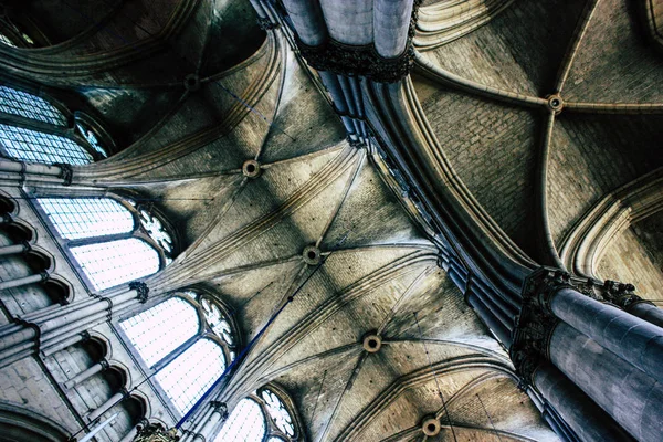 Reims Francia Agosto 2018 Vista Arquitectura Dentro Catedral Notre Dame —  Fotos de Stock