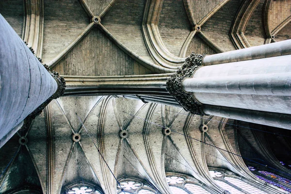 Reims Francia Agosto 2018 Vista Arquitectura Dentro Catedral Notre Dame —  Fotos de Stock