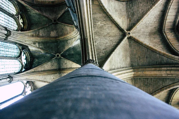 Reims Francia Agosto 2018 Vista Arquitectura Dentro Catedral Notre Dame — Foto de Stock