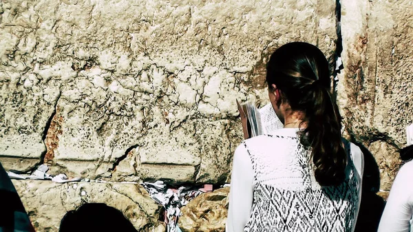 Jerusalem Israel Juni 2018 Blick Auf Eine Unbekannte Frau Die — Stockfoto