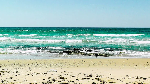 Vista Una Playa Salvaje Israel — Foto de Stock