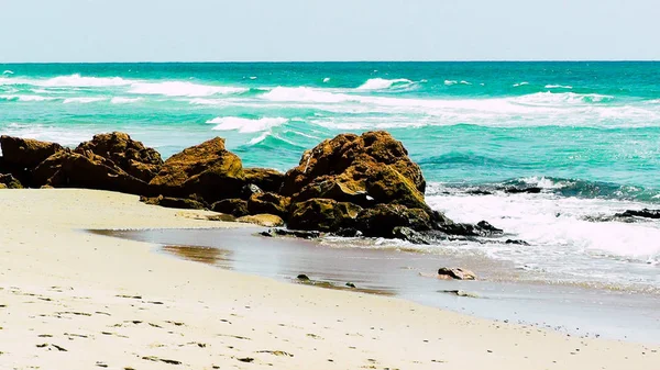 Vista Una Playa Salvaje Israel — Foto de Stock