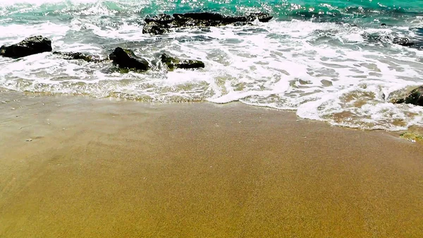Srail Vahşi Bir Plaj Görünümünü — Stok fotoğraf