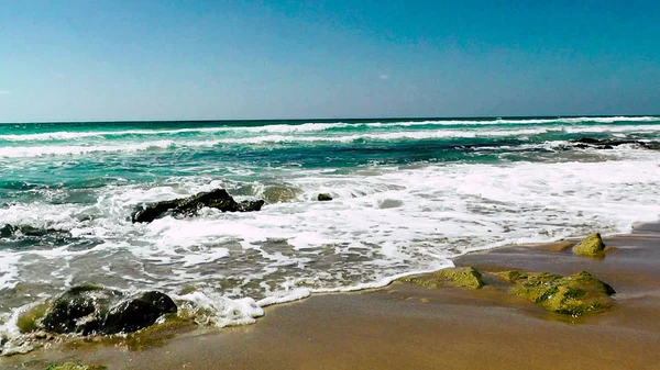 Vista Una Playa Salvaje Israel — Foto de Stock