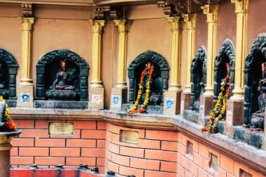 Katmandu Nepal 21 Ağustos 2018 Thamel Street Kathmandu Nepal Dili görünümü tapınakta sabah