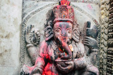 Katmandu Nepal 21 Ağustos 2018 Thamel Street Kathmandu Nepal Dili görünümü tapınakta sabah