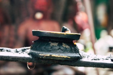 Katmandu Nepal 21 Ağustos 2018 Thamel Street Kathmandu Nepal Dili görünümü tapınakta sabah