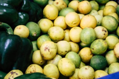 Katmandu Nepal 21 Ağustos 2018 çeşitli sebze Closeup sabah piyasada Katmandu Thamel sokakta satılan