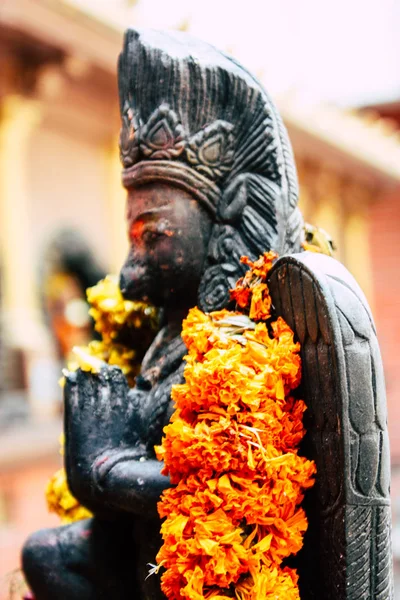 Kathmandu Nepal Augustus 2018 Weergave Van Nepalees Tempel Thamel Kathmandu — Stockfoto