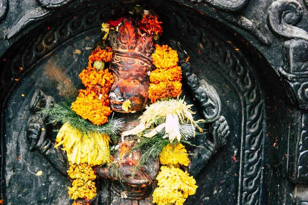 Kathmandu Nepal Augustus 2018 Weergave Van Nepalees Tempel Thamel Kathmandu — Stockfoto