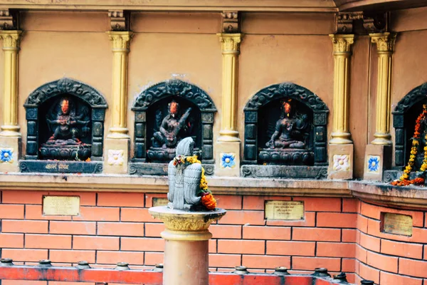 Kathmandu Nepal Agosto 2018 Vista Templo Nepalês Rua Thamel Kathmandu — Fotografia de Stock