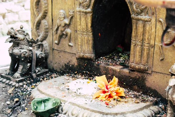 Kathmandu Nepal August 2018 View Nepali Temple Thamel Street Kathmandu — Stock Photo, Image