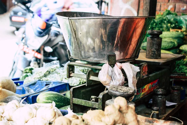 Kathmandu Nepal Augustus 2018 Close Van Diverse Groenten Verkocht Markt — Stockfoto