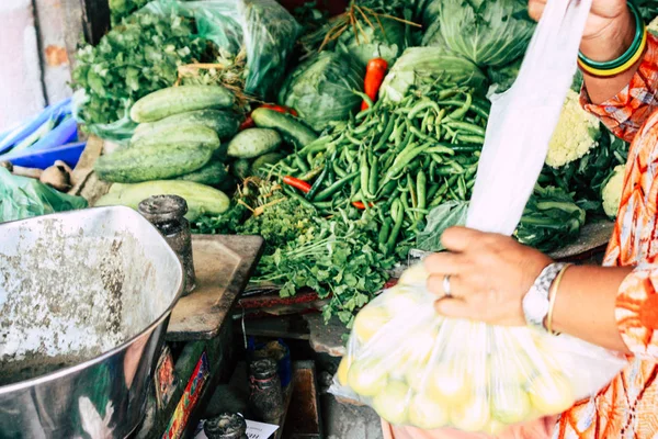 Kathmandu Nepal Augustus 2018 Close Van Diverse Groenten Verkocht Markt — Stockfoto