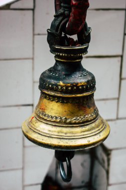 Katmandu Nepal 22 Ağustos 2018 Thamel Street Kathmandu Nepal Dili görünümü tapınakta sabah