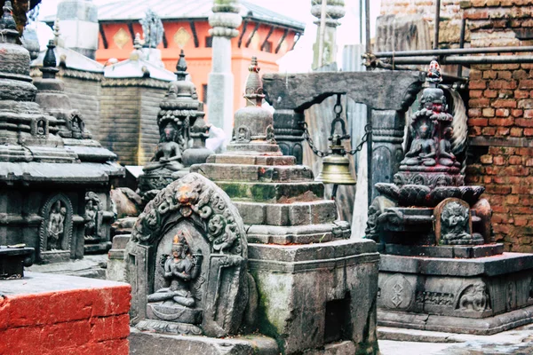 Kathmandu Nepal Augusti 2018 Visa Svart Stupa Ligger Överst Området — Stockfoto