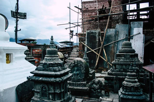 Катманду Непал Августа 2018 Вид Черную Ступу Расположенную Верхней Части — стоковое фото