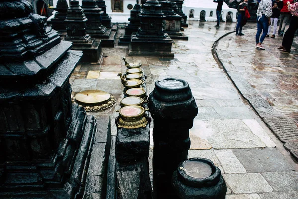 Kathmandu Nepal August 2018 Ansicht Der Schwarzen Stupa Befindet Sich — Stockfoto