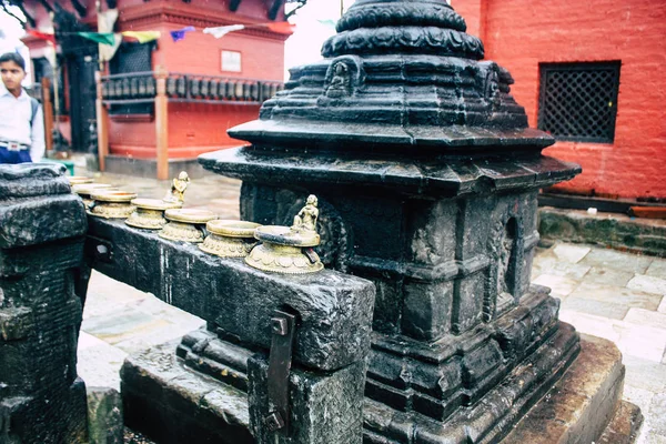Kathmandu Nepál Srpna 2018 Pohled Černé Stúpy Nachází Horní Části — Stock fotografie