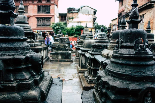 Κατμαντού Νεπάλ Αυγούστου 2018 Δείτε Μαύρο Στούπα Βρίσκεται Στην Κορυφή — Φωτογραφία Αρχείου